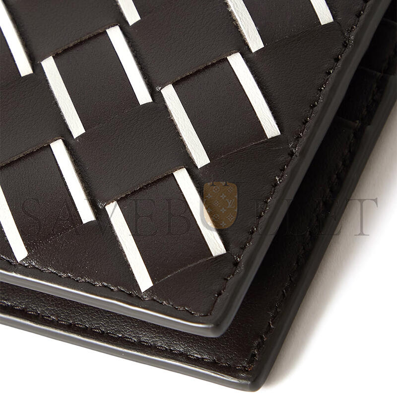 b0tt*ga Ven*ta intrecciato leather billfold wallet 475973 (11*9.5*1cm)